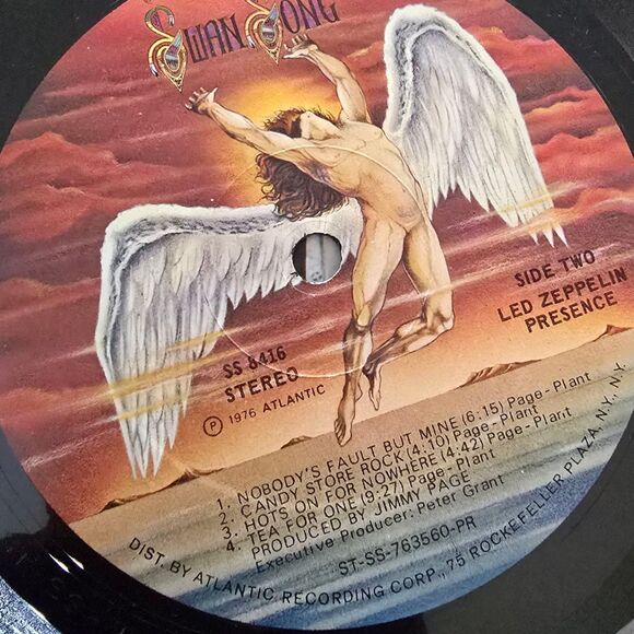 1976 Led Zeppelin “Presence” LP Vinyl SS 8416 Swan Song Records Atlantic READ - Picture 8 of 8